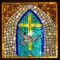 Stained Glass Cross V Poster Print by Kathy Mahan - Item # VARPDXPSMHN474